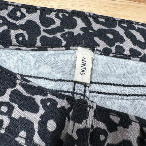 Rag & Bone Ameoba Leopard Print Skinny Pants Size 25 EUC Low Rise Flat Front - Picture 4 of 10